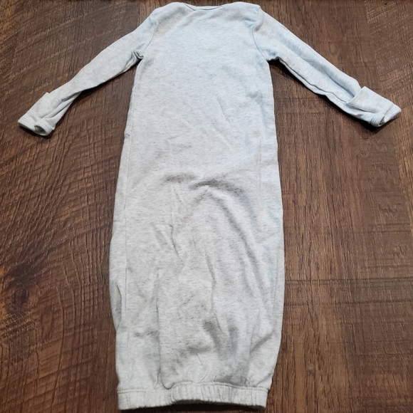 Carters Cotton Gown Sleep Sack Pajamas Baby Elephant White Gray Gender Neutral - Picture 5 of 7